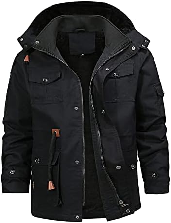 Jackets Luvlc para homens, engrossar jaquetas de inverno acolchoadas de flanela térmica, moto de zíper fino com casacos de roupa externa