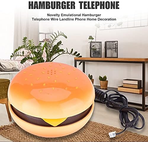 PDGJG Emulacional Hamburger Telefone Fio de telefone fixo de decoração para decoração telefônica do telefone