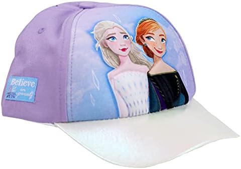 Disney Little Girl's Frozen Elsa e Anna 3D Pop Baseball Cap, roxo, 4-7 anos