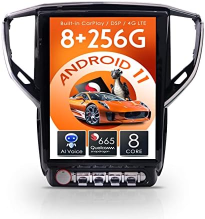 ZWNAV Android 11 Tesla Car Stereo para Maserati Ghibli 2013-2019, Qualcomm Snapdragon, 128 GB, tela de toque IPS, unidade de navegação