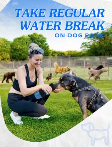 Garrafa de água portátil para cães com alça longa, 28 onças de viagem para cães -garrafa de água -dispensador de tigela