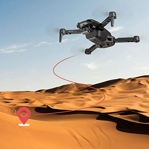 Qiyhbvr drone com câmera 4k hd fpv video video 2 baterias e estojo de transporte, helicóptero quadcopter rc para crianças