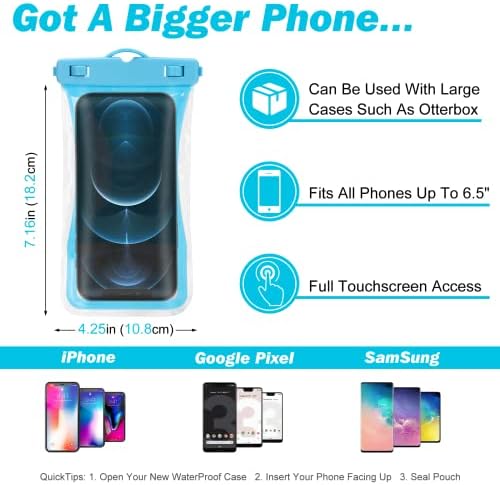 Urbanx Universal Watero Proove Phone Bolsa Caso de células de bolsa seca projetada para Samsung Galaxy M11 para todos os outros smartphones