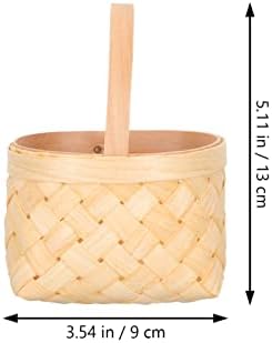Zerodeko Woven Cestas mini -tecido com alça: 4pcs pequenas cestas de flores de tecido minúsculas cestas de armazenamento