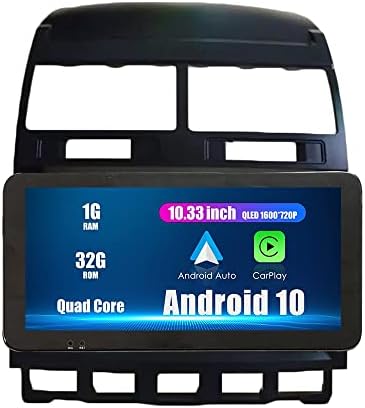 WOSTOKE 10.33 QLED/IPS 1600X720 Creca de toque CarPlay & Android Auto Android Autoradio Navigação de carro Estéreo Multimedia Player GPS Radio DSP Forvw Touareg 2003-2010