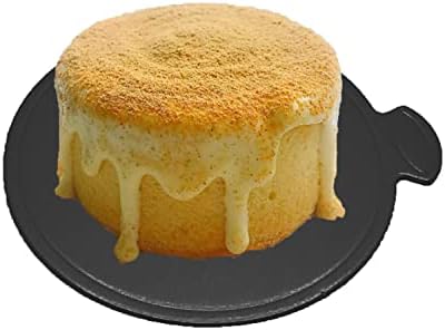 Placas de mini bolo de 200pcs, 3,1 de papelão redondo, base de cupcakes de mousse para sobremesa de bolo, preto