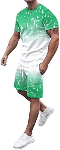 Jofow Men Spring Summer Summer Fashion Beach Imprimir camisetas curtas Camisas curtas Conjunto de calça de camisa de 2 peças com colete de homens