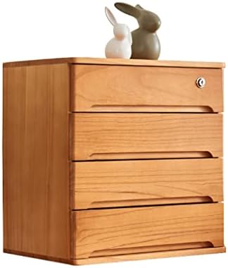 Caixa de armazenamento para desktop para mobília de madeira maciça em casa Armário de dados de escritório 1/2/3/4 Gavetas Gabinete