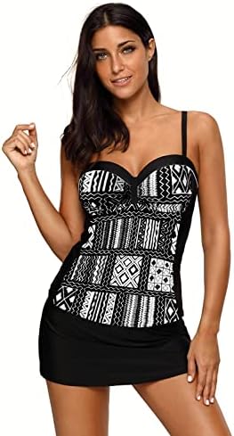 Rekita Swimsuit Halter Tankini Top e Skort Skort Suits Bathing Suits