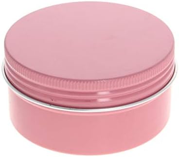 JUTAGoss 12 pacote de 2,7 oz latas de alumínio redondo, a lata pode parafusar os recipientes de tampa de metal superior para bálsamo para lábios, artesanato, velas, doces, 80 ml