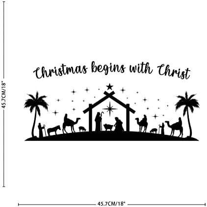 Citações de parede de vinil adesivos Feliz Natal Oh Santa Night Vintage Wall Art Stickers Home Wall Decort Christian