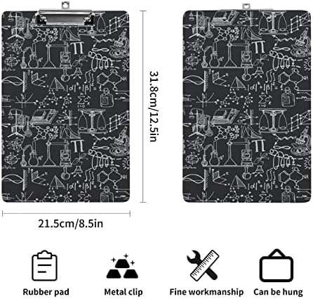 Molécula química Fórmula de clipboards com clipe de clipe de clipe de clipe de baixo perfil Padrão A4 Tamanho da letra para