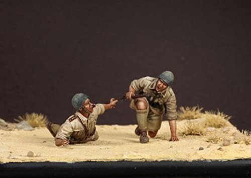 1/35 Resina Figura Soldado Modelo da Segunda Guerra Mundial Soldado da África do Norte Kit em miniatura // OT5-3