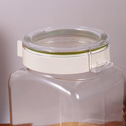 Hemoton 2pcs Clear recipiente frascos de plástico com tampa de tampa de tampa hermética alimentos de cozinha recipiente de armazenamento