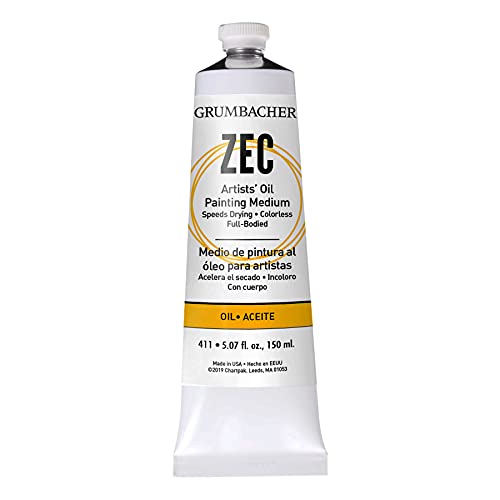 Médio de secagem de Grumbacher Zec para tintas a óleo, tubo de 5,07 oz