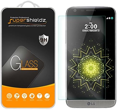 Supershieldz projetado para LG G5 Protetor de tela de vidro temperado Anti Scratch, bolhas sem bolhas