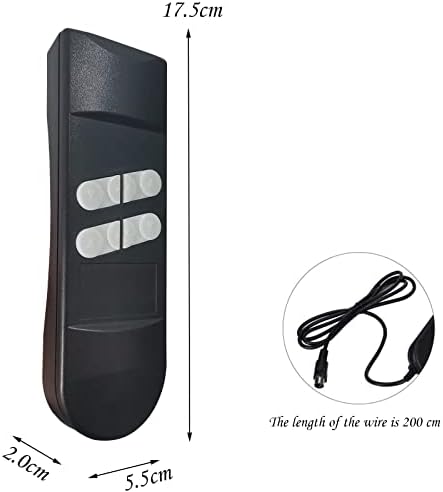 Cedinqii UP/Down 4 Button 5pin Roll Line 180 ° Sofá elétrico Controle remoto para a cadeira de elevação ou reclinável de energia