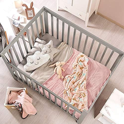 DreamPartyworld lua estrelas nuvens berço Baby Girl Bedding Conjunto berçário rosa 4 peças