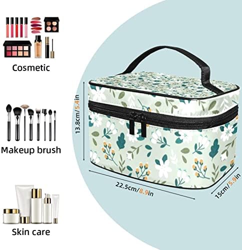 Bolsa de cosmética floral Bolsa de maquiagem portátil de maquiagem para mulheres e meninas