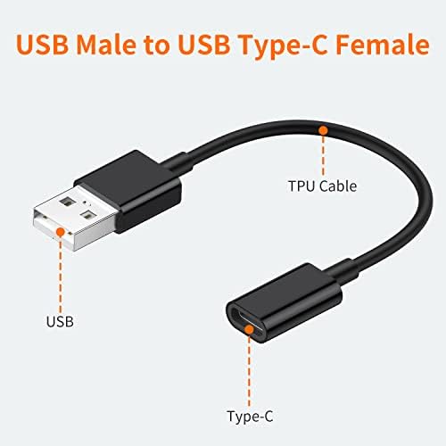 Adaptador masculino USB C fêmea para USB, tipo C Tipo C para USB Um adaptador de cabo de carregador, compatível com iPhone