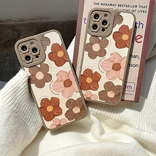Caixa de telefone da moldura lateral da flor da moda para iPhone 12 Pro Max Capa Retro Flores Retro Casos de Proteção