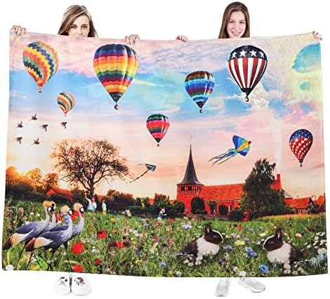 UBEESize Breito de lã extra macio - tamanho da rainha para sofá, sofá ou cama, aconchegante, macio e durante toda a temporada, cobertor decorativo para presentes de aniversário para crianças, sedoso e quente, 60 x 80 polegadas