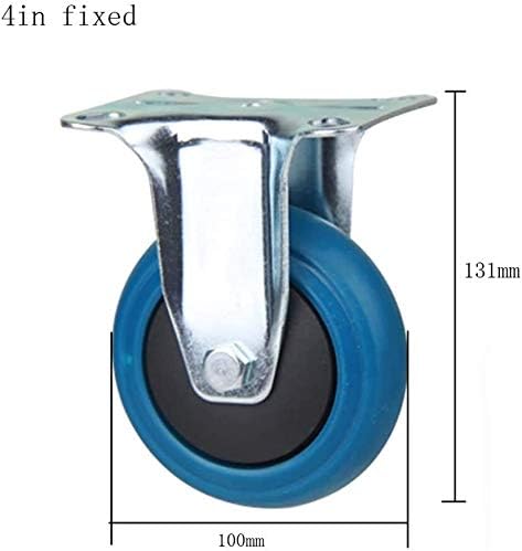 Lumecube borracha minuclatura pesada roda giratória rodas industriais conjunto de placas de placa fixa de 4 rolamentos de carga 600