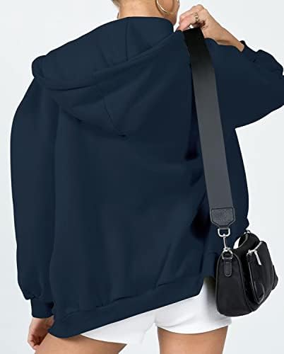 Ezbelle Full Full Full Up Hoodie Fall Jacket Oversize Casual String Capuz Sweetshirts com bolsos