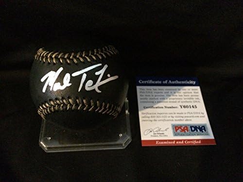 Mark Teixeira assinou o beisebol preto New York Yankees Glover Glover PSA/DNA - Bolalls autografados