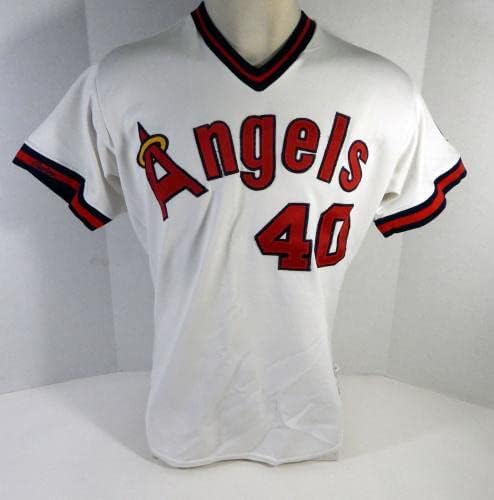 1988 California Angels Coleman 40 Game usou White Jersey USA Flag Rem DP14401 - Jerseys MLB usada para jogo MLB
