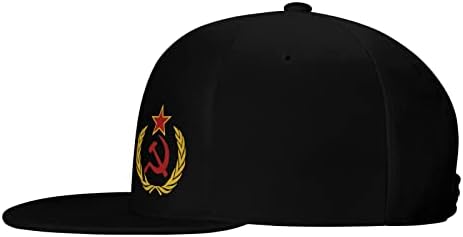 Bandeira da União Soviética Capinho de beisebol plano Banco de beisebol masculino e feminino Chapéu preto