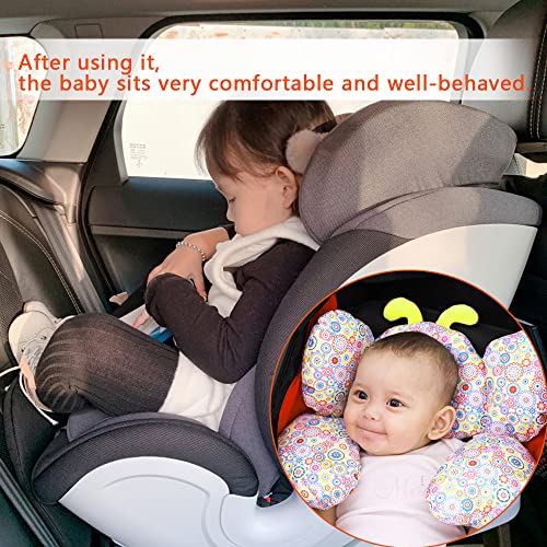 Travesseiro de viagem para bebês jitejoe, travesseiro de suporte para a cabeça e pescoço para o assento do carro, por 0-4 anos