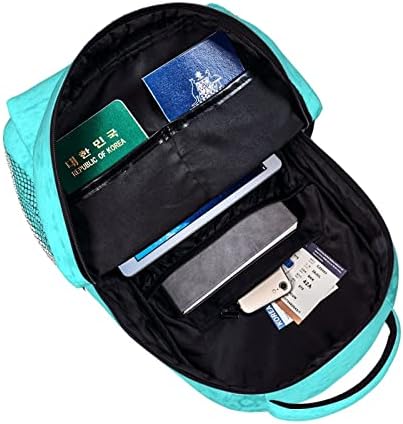 PSVOD Backpack Teal Blue Leisure Backpack, leve e portátil,^ Adequado para a escola, trabalho, férias de fim de semana, viagens, 7,8x11.4x15,7