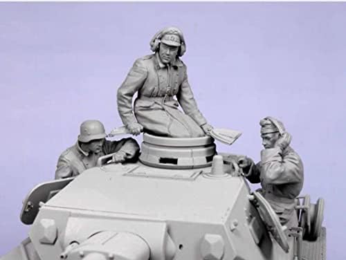 Goodmoel 1/35 WWII Soldado de Resina Tanque Alemã da Segunda Guerra Mundial Kit/Kit em miniatura não montada e sem pintura/YH-3034