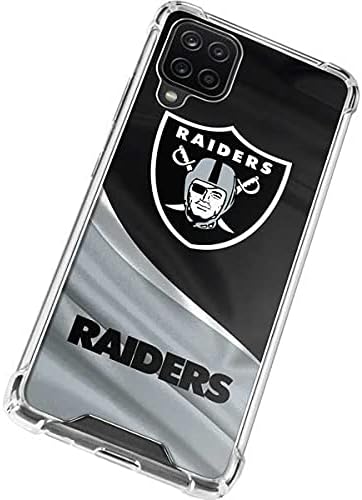 Skinit Clear Phone Case Compatível com Samsung Galaxy A12 - NFL Las Vegas Raiders, oficialmente licenciado, design