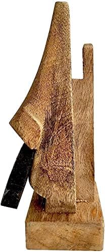 Porta -espetáculo de madeira bigode holder holder doly spice titular de 6 polegadas