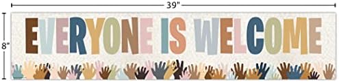 Professor criou recursos que todos são bem -vindos Banner de Hands Hands