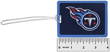 Siskiyou F2LT185 NFL Tennessee Titans Vinyl Bagage Tag, 2pk, azul