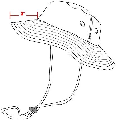 Chapéus de balde com cordas de cordas larga pesca UV Protection Safari unissex Boonie