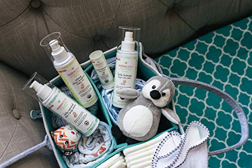 Mambino Organics Baby chegou o conjunto de presentes de cuidados essenciais - todo o conjunto natural de 4pc com o recém -nascido deve ter - melhor presente para novas mães