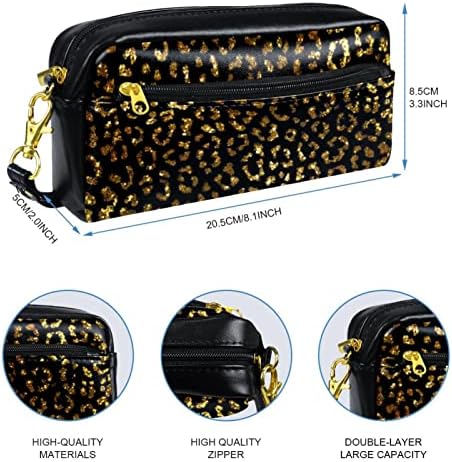 TBOUOBT Sacos cosméticos para mulheres, Bolsa de maquiagem Acessórios para bolsas de higiene pessoal Acessórios para saco, impressão de leopardo