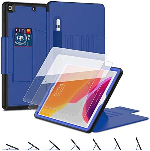 Ipad 8th/7th Generation Caso, iPad 10.2 Caso 2020/2019, Caso de couro de proteção à prova de Base [à prova de choque]