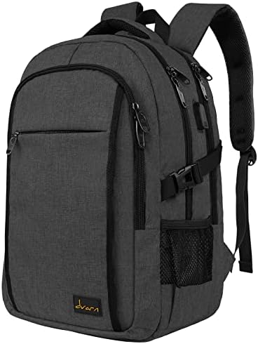 Mochila do laptop Dvarn para homens e mulheres, mochila de laptop à prova d'água com porto de carregamento USB, mochila anti -roubo