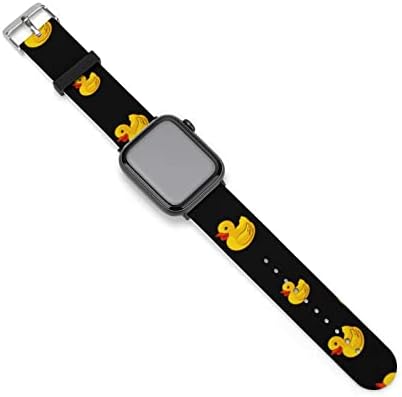 Cinta de silicone de pato amarelo de borracha para banda de relógio Apple 38mm 40mm 41mm 42mm 44mm compatível com a série Iwatch 8 7 6 5 4 3 2 1 SE