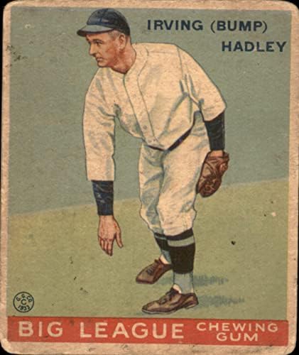 1933 Goudey 140 Bump Hadley St. Louis Browns Poor Browns