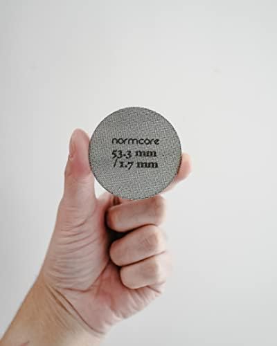 Normcore 53,3mm tela de disco - tela de chuveiro inferior - tela de contato de metal para espresso de 54 mm de filtro portafilter cesta - 1,7 mm de espessura 150μm - 316 aço inoxidável