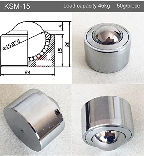 RFXCOM KSM-8/12/15/19 rodas de rolamento de esferas universais Roda de transmissão de rosca interna de rosca 2pcs