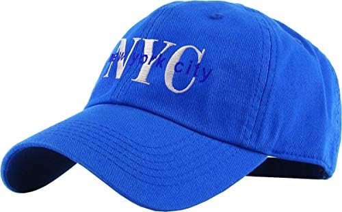 Kbethos NYC Nova York Cidade de algodão Capinho ajustável estilo pólo de baixo perfil chapéu de pai