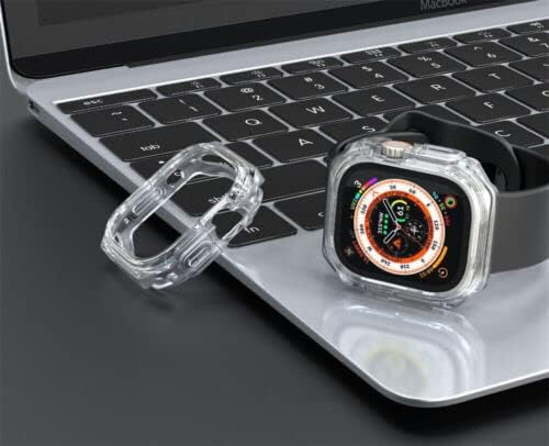 Para a Apple Watch Iwatch Ultra Series 8/7 Caso PU de imóveis pesados ​​PU Anti-Scratch 45 49mm, Proteção Geral