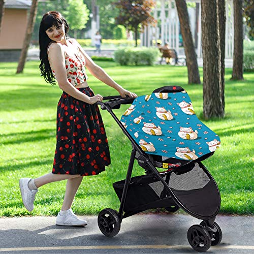 Capas de assento de carro para bebê fofo - Capa de carrinho de carrinho de enfermagem e amamentação, cobertura de carro de uso